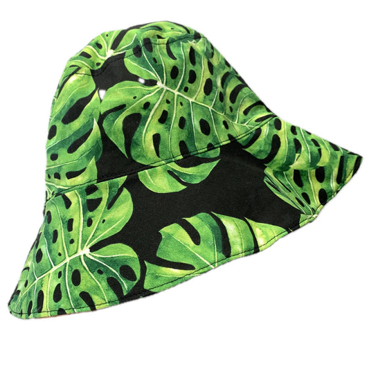 Teacups n Quilts - Monstera Fabric Hat- Adult Size