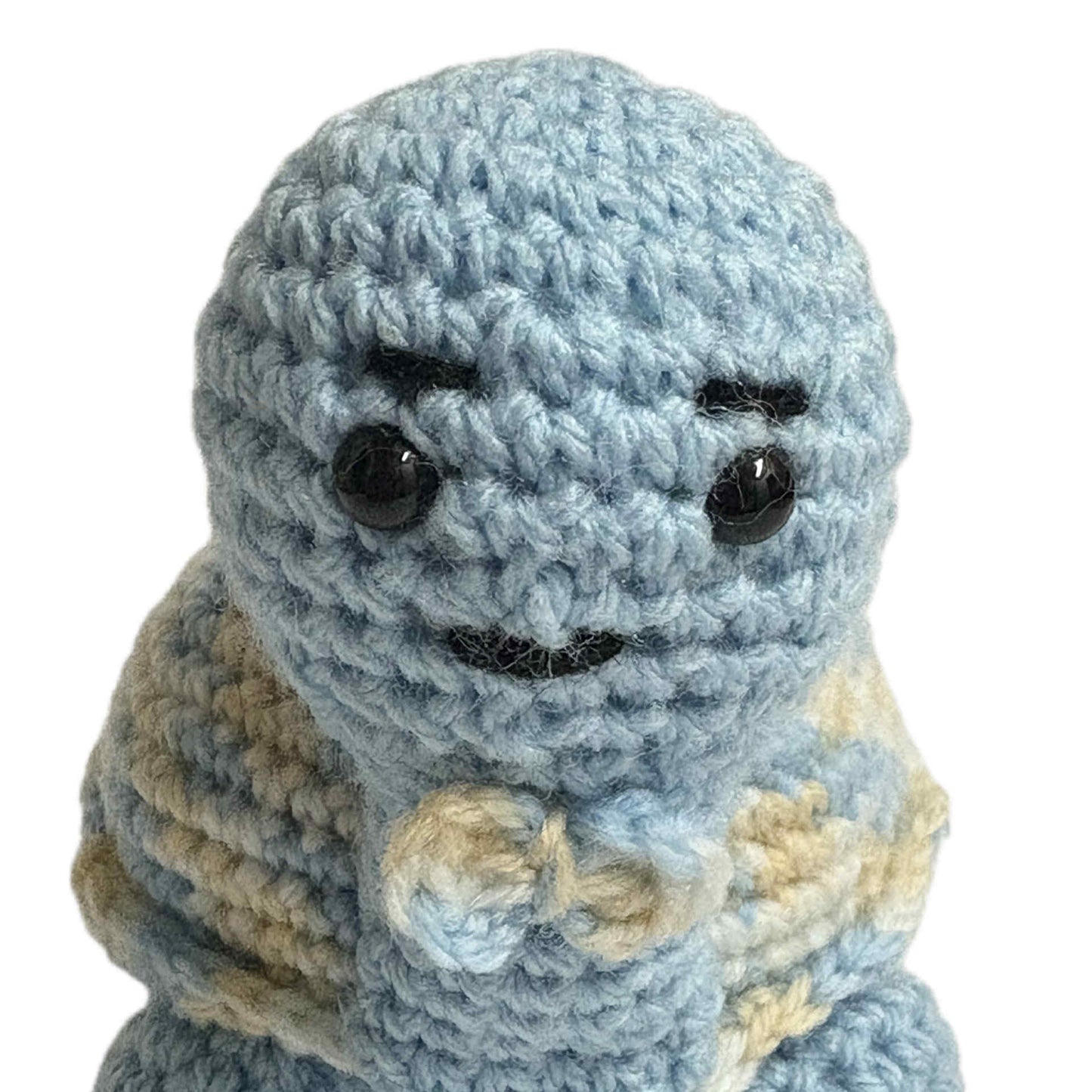 BEAKNITS- CROCHETED BLUE TURTLE- MEDIUM
