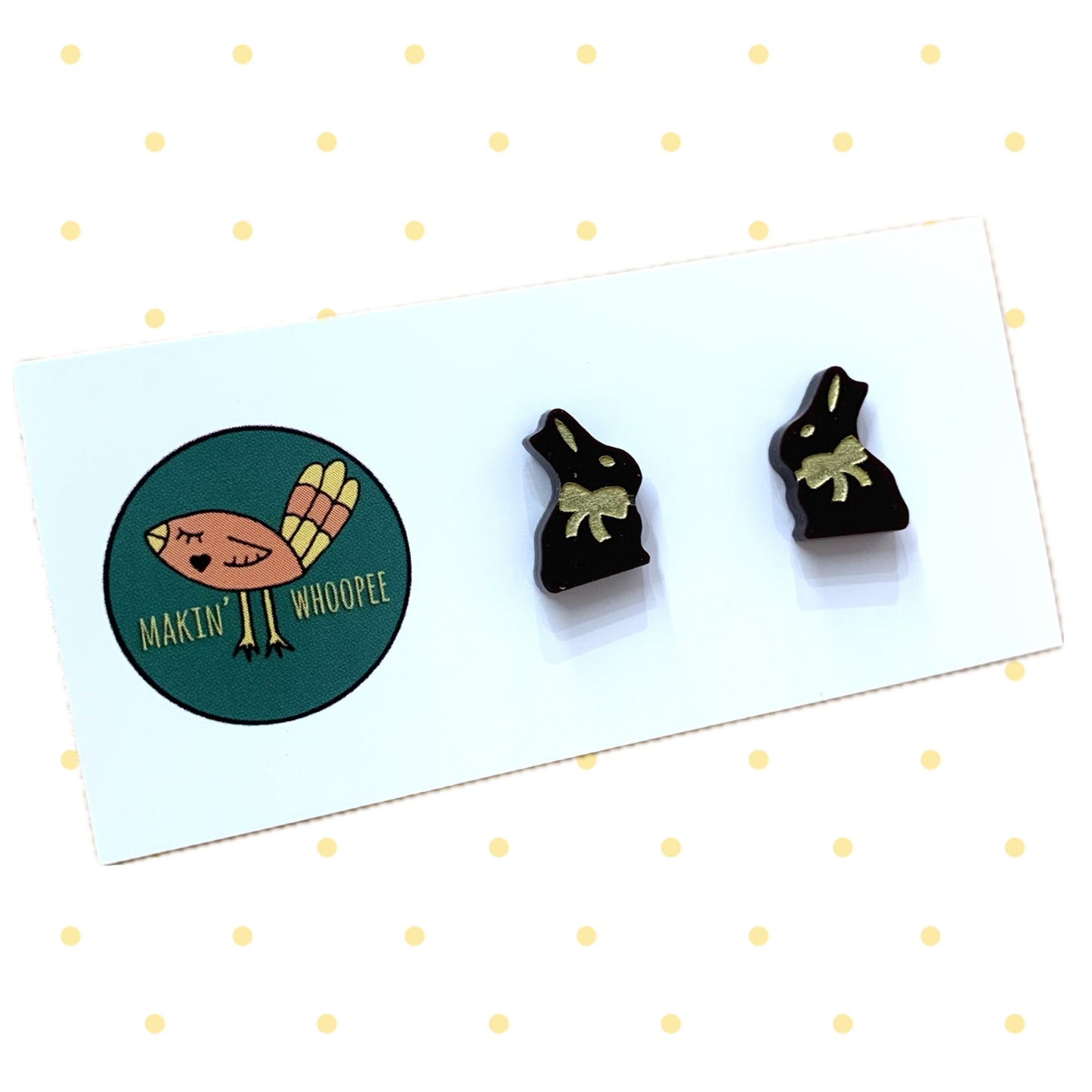 MAKIN' WHOOPEE - Chocolate Bunny Studs