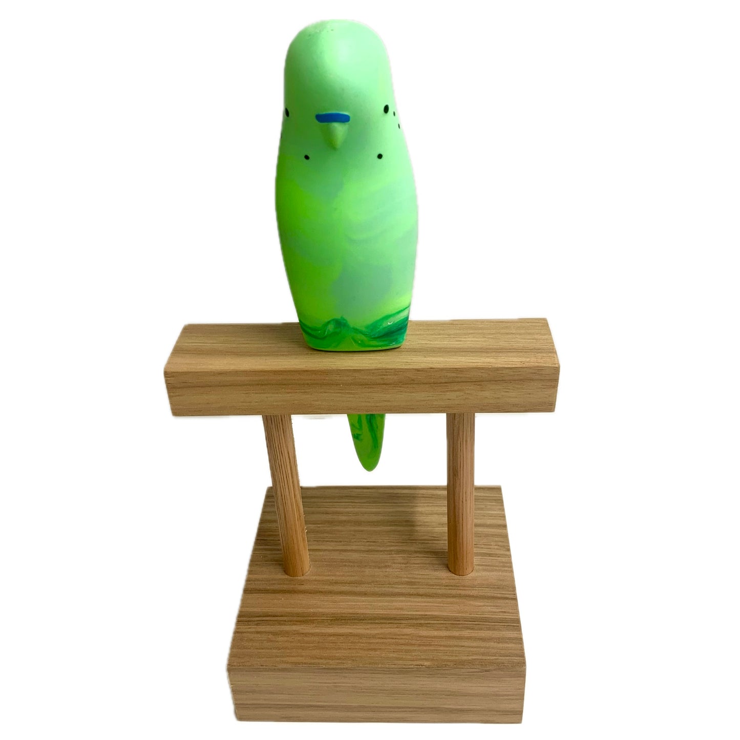PETE CROMER - RESIN BUDGERIGAR #9 - Green Mojito Swirl