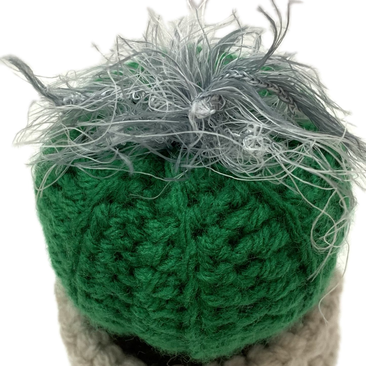 BEAKNITS- CROCHETED CACTUS #14- Fuzzy Green