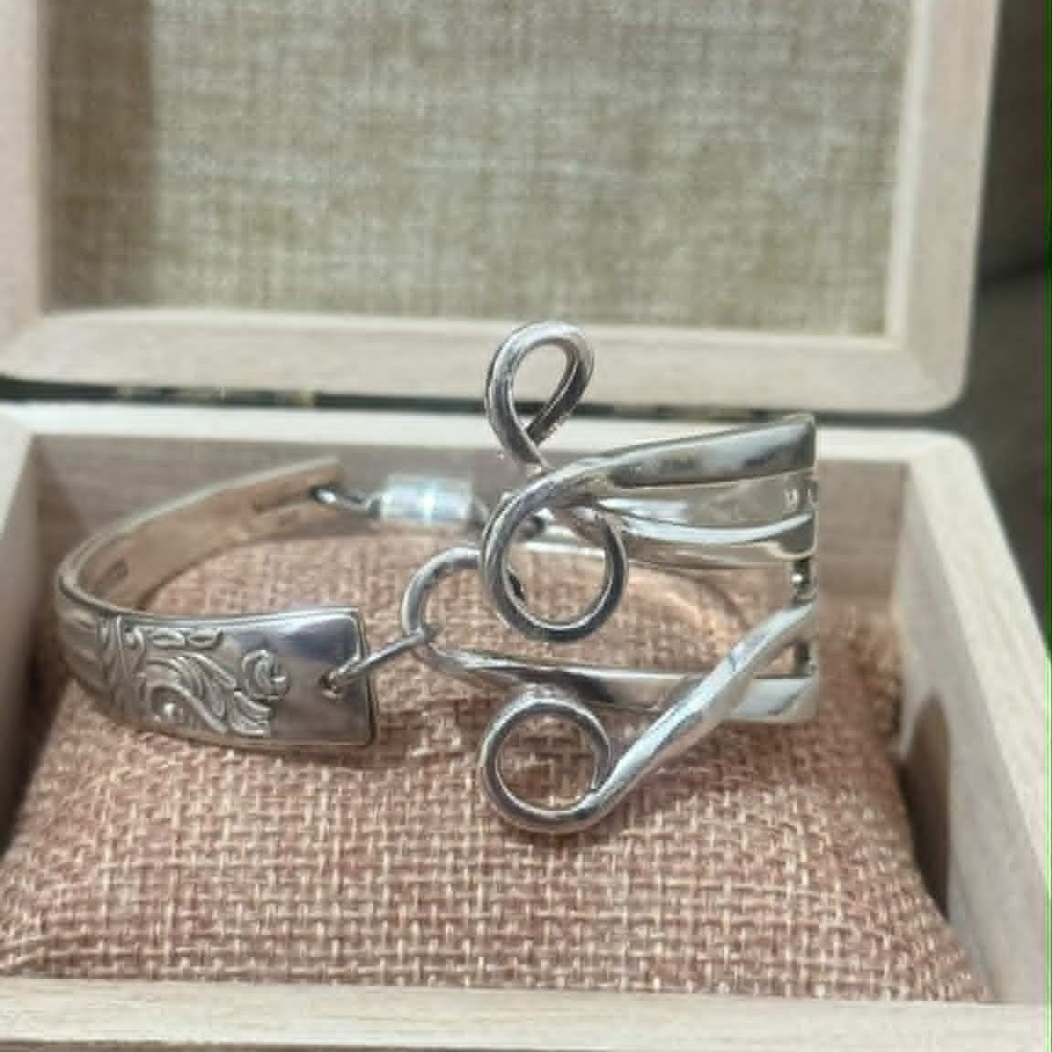 MOLLY MADE- Hand Formed Fork Tines Silverware Handle Bracelet