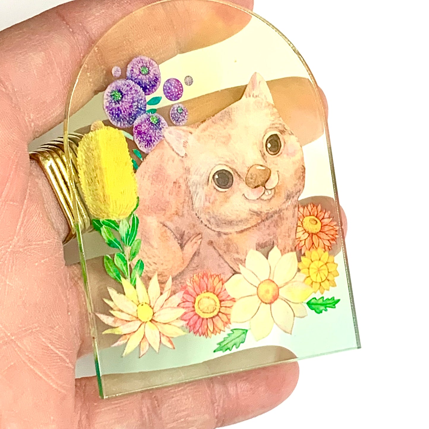 WATERCOLOURS BY CAT- Wombat- Australian Animal Art Magnet