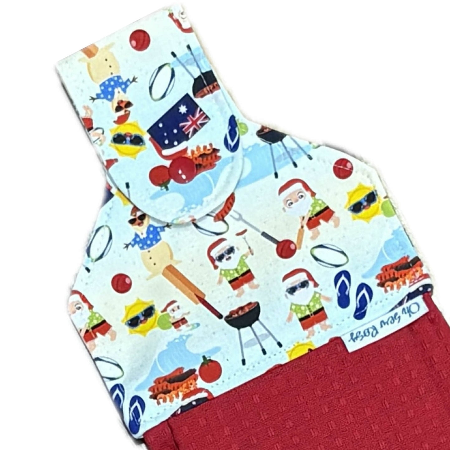 OH SEW ROSY: Hanging Towels -Christmas Summer Santa