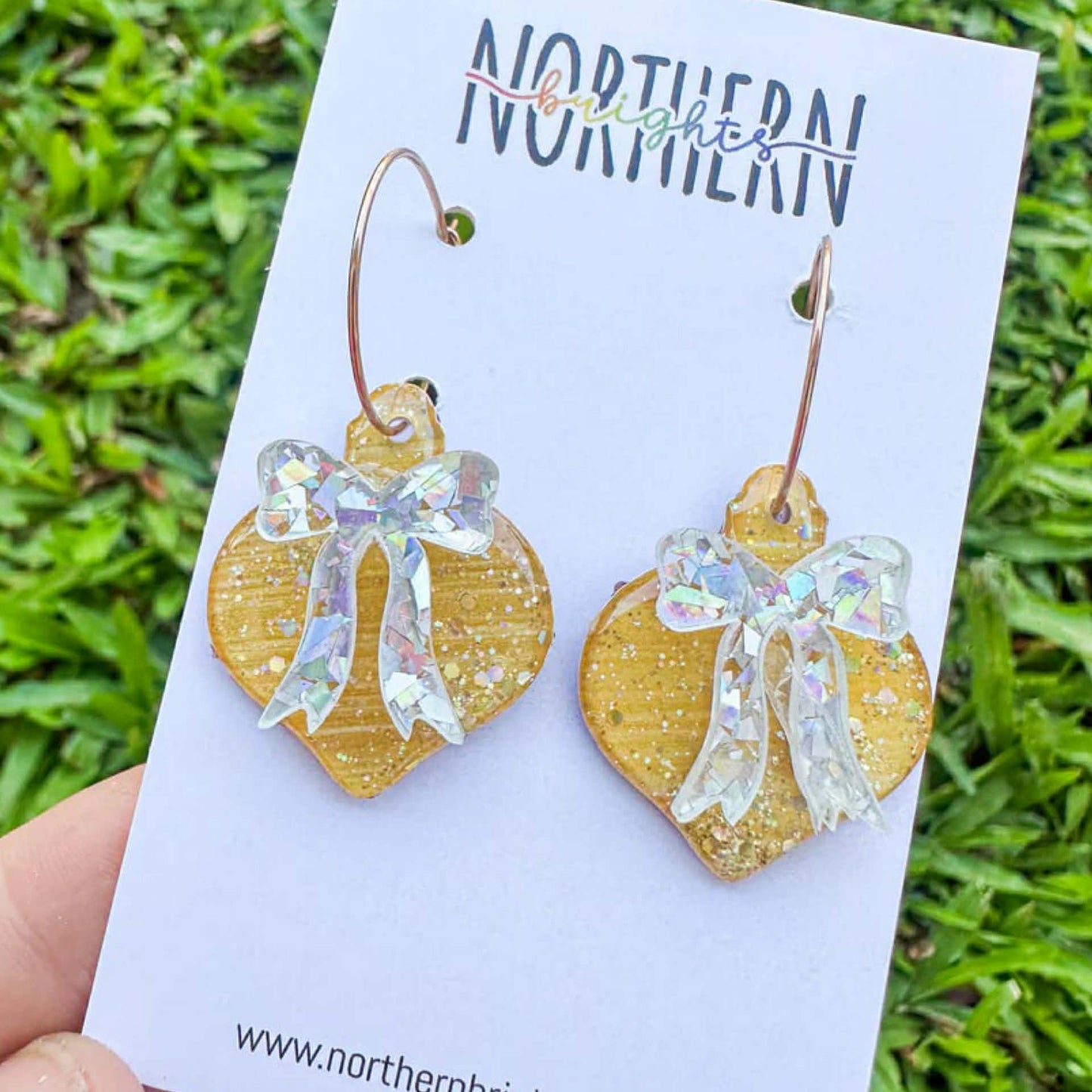 Northern Brights - Bauble Hoops - Mini Gold