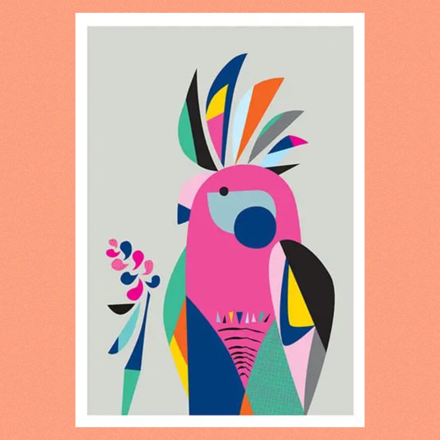 3 BIRDIES STUDIO- "Galah" A4 Art Print