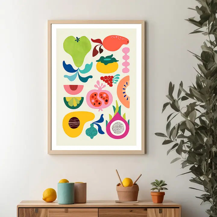 3 BIRDIES STUDIO- "Modern Fruit" A5 Art Print