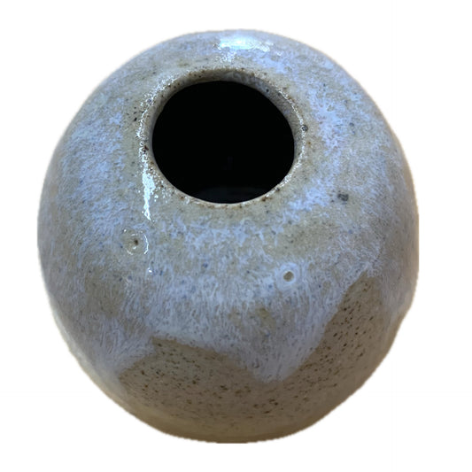 BELOVED POTTERY -Small Vase #2- White Domed