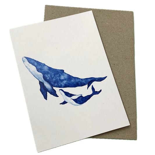Shanna Trees Creations- Humpback Whales- Regular Greeting Card