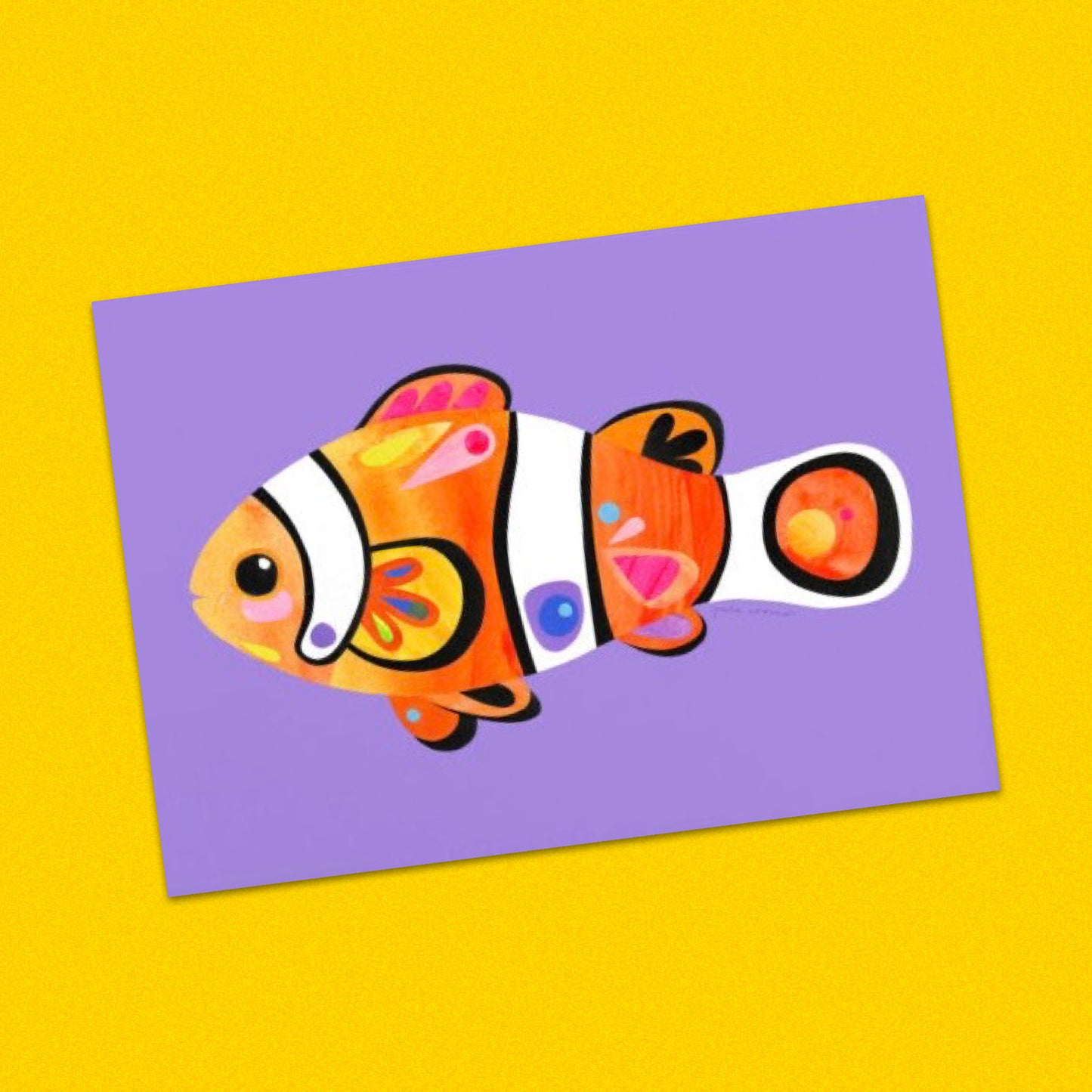 PETE CROMER - CLOWN FISH A4 FINE ART PRINT