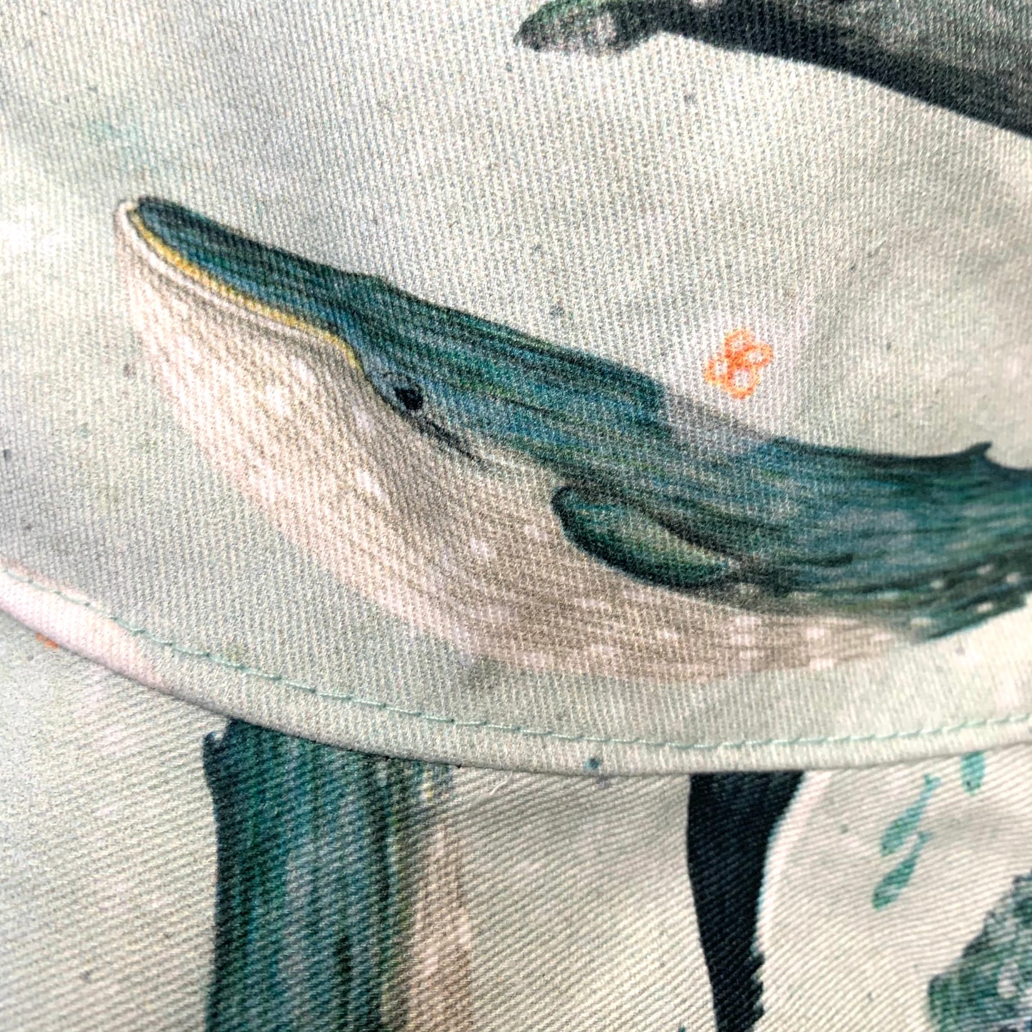 Teacups n Quilts- Whales Fabric Hat - Adult Size