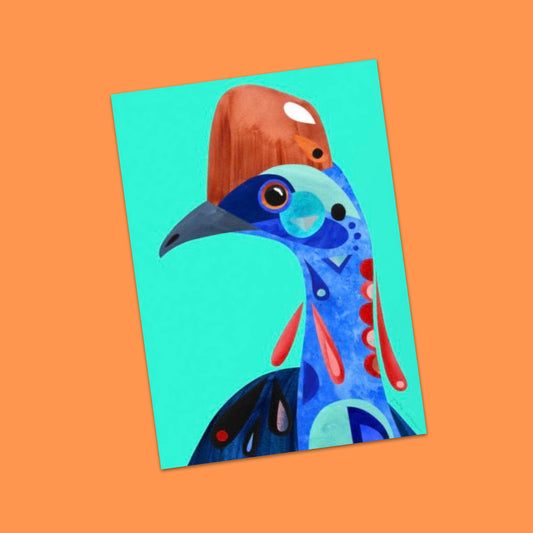 PETE CROMER - CASSOWARY A4 FINE ART PRINT