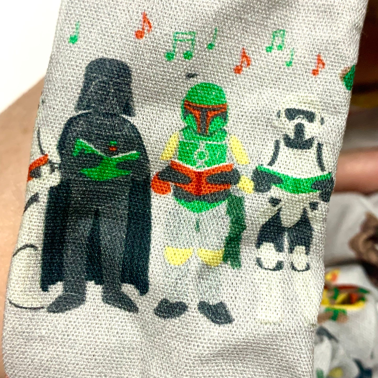 MUMMA WHOOPEE - Jumbo "Grey Star Wars"- Christmas Scrunchies
