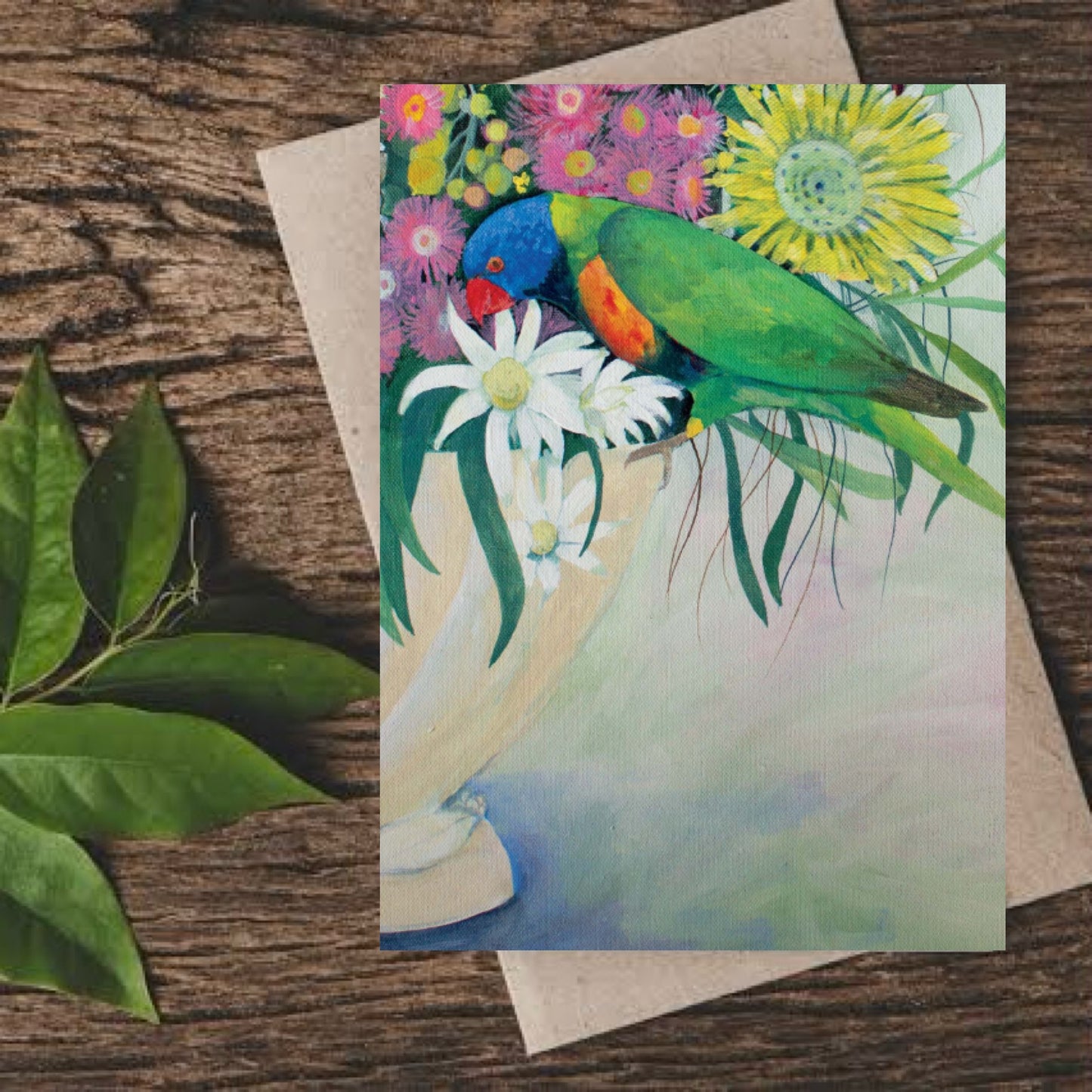 NUOVO - "Lorikeet & Nectar" by Daniela Glassop- GREETING CARD
