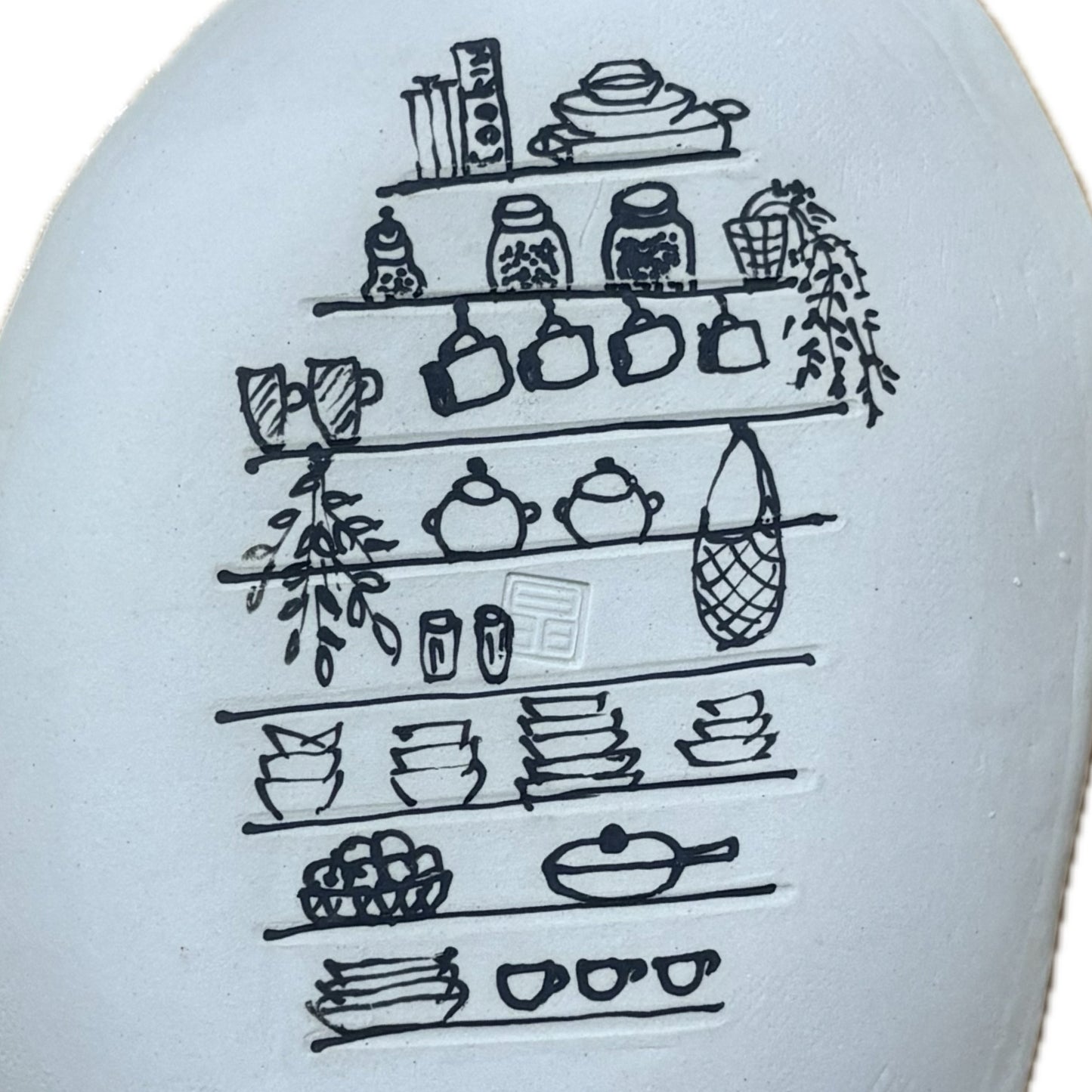 BELOVED POTTERY - Drawing Plate - Bike Coffee