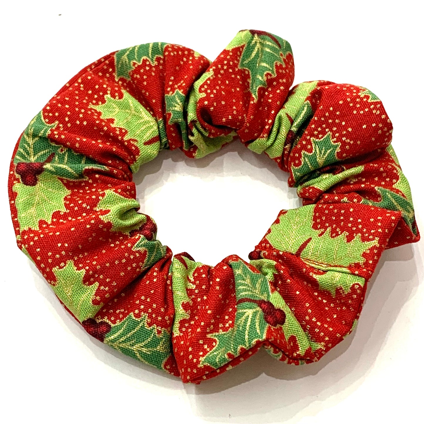 MUMMA WHOOPEE - Regular “Red Red Holly” SCRUNCHIE