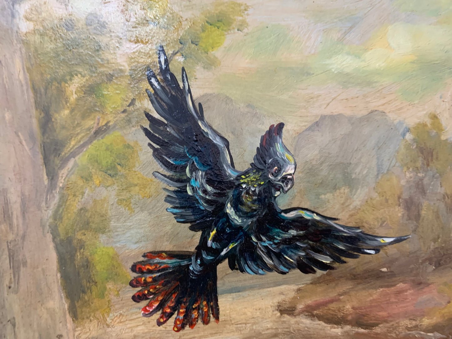 HAYLEY GILLESPIE - REVIVED VINTAGE PAINTINGS- "Bush Friends"