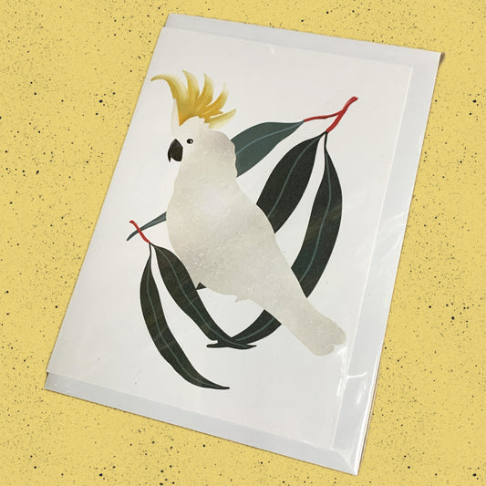 ESZTER'S CREATIONS- "Cockatoo"- Greeting Card