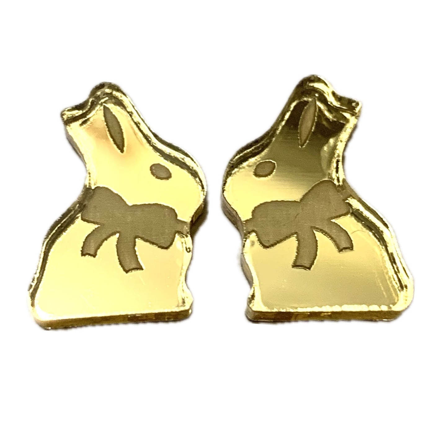 MAKIN' WHOOPEE - Gold Wrapped Chocolate Bunny Studs