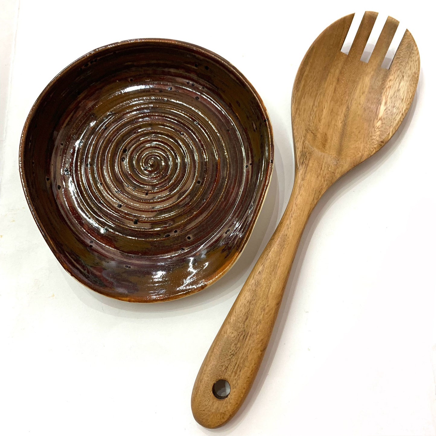 POTTERESS BY ALICIA - Spoon Rest - All Brown