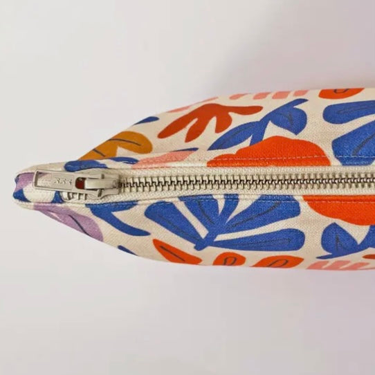 FABRIC DRAWER- Handmade Make-Up, Travel, Clutch Zip Purse - Petals