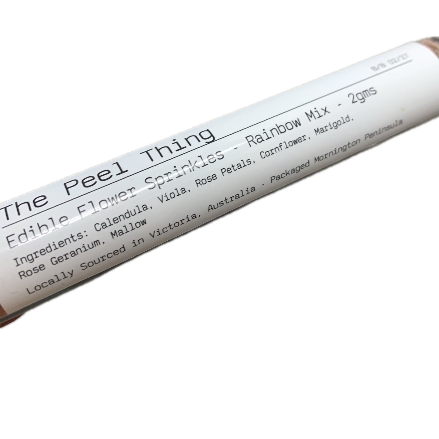 The Peel Thing- Edible Flower Sprinkles- “Rainbow Mix” - Gift Size Test Tube