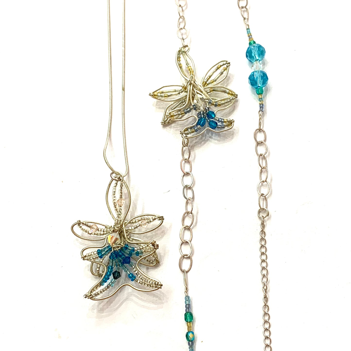 CARLEY CLARKE-RUSHTON - Short Blue Orchid Necklace