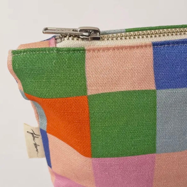FABRIC DRAWER- Handmade Make-Up, Travel, Clutch Zip Purse - Picnic