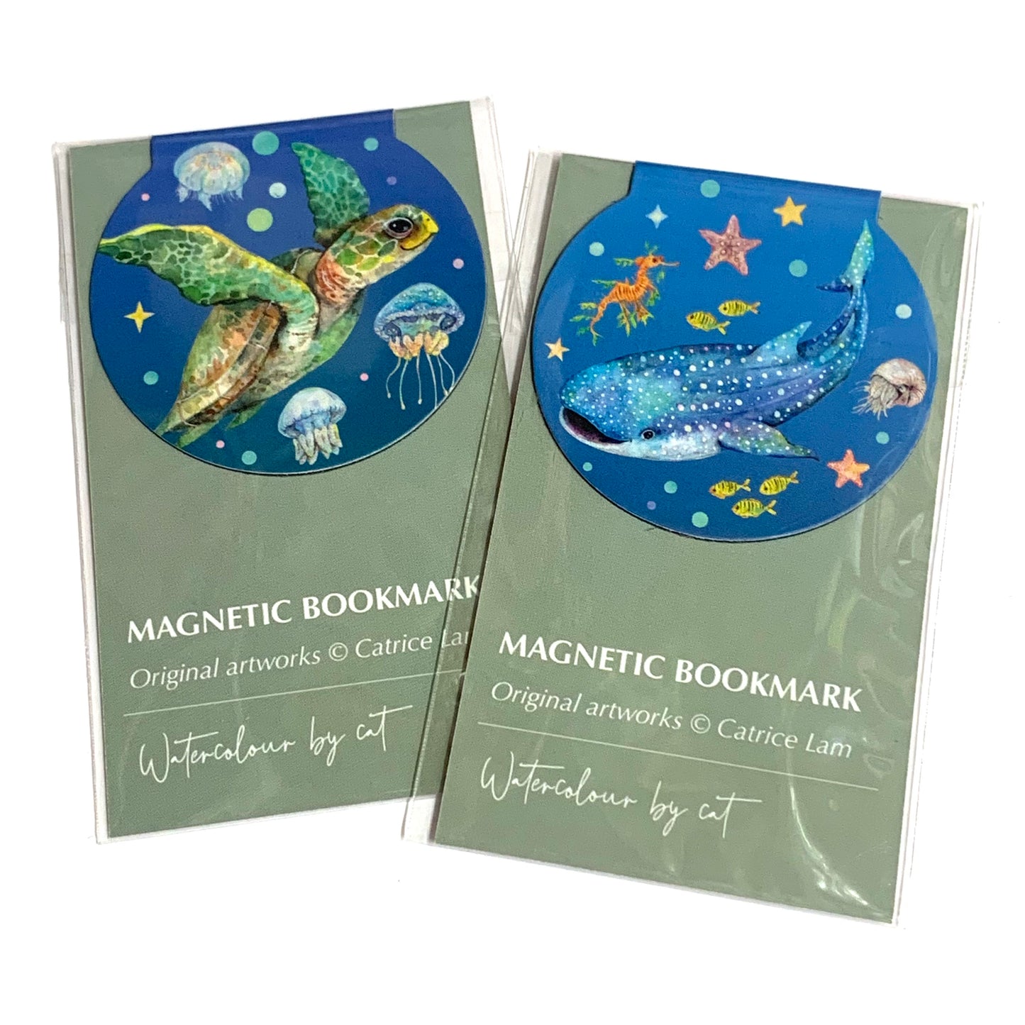 WATERCOLOURS BY CAT- Turtle- Australian Marine Animal Magnetic Bookmark