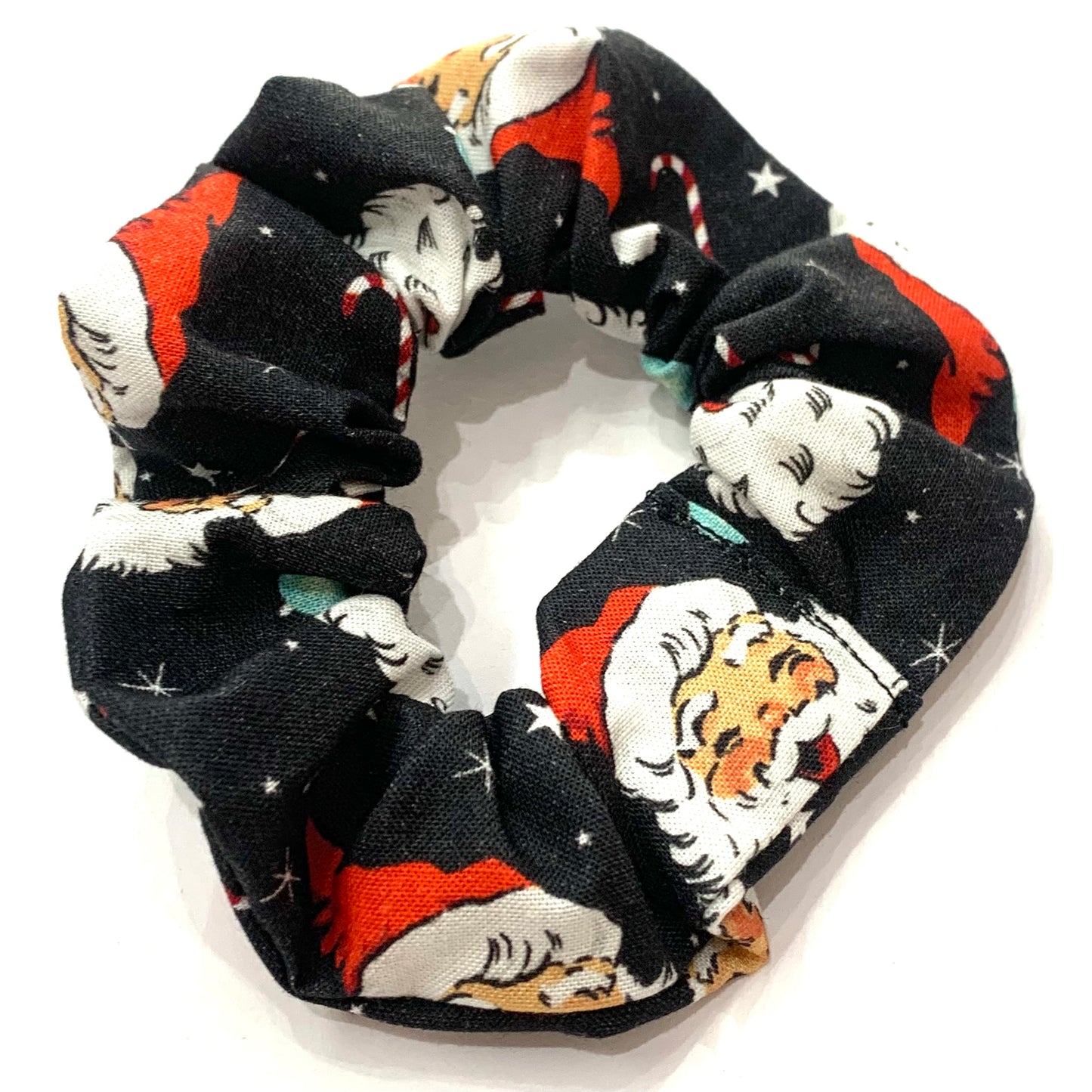 MAKIN' WHOOPEE - Regular “Vintage Santas in Black” SCRUNCHIE