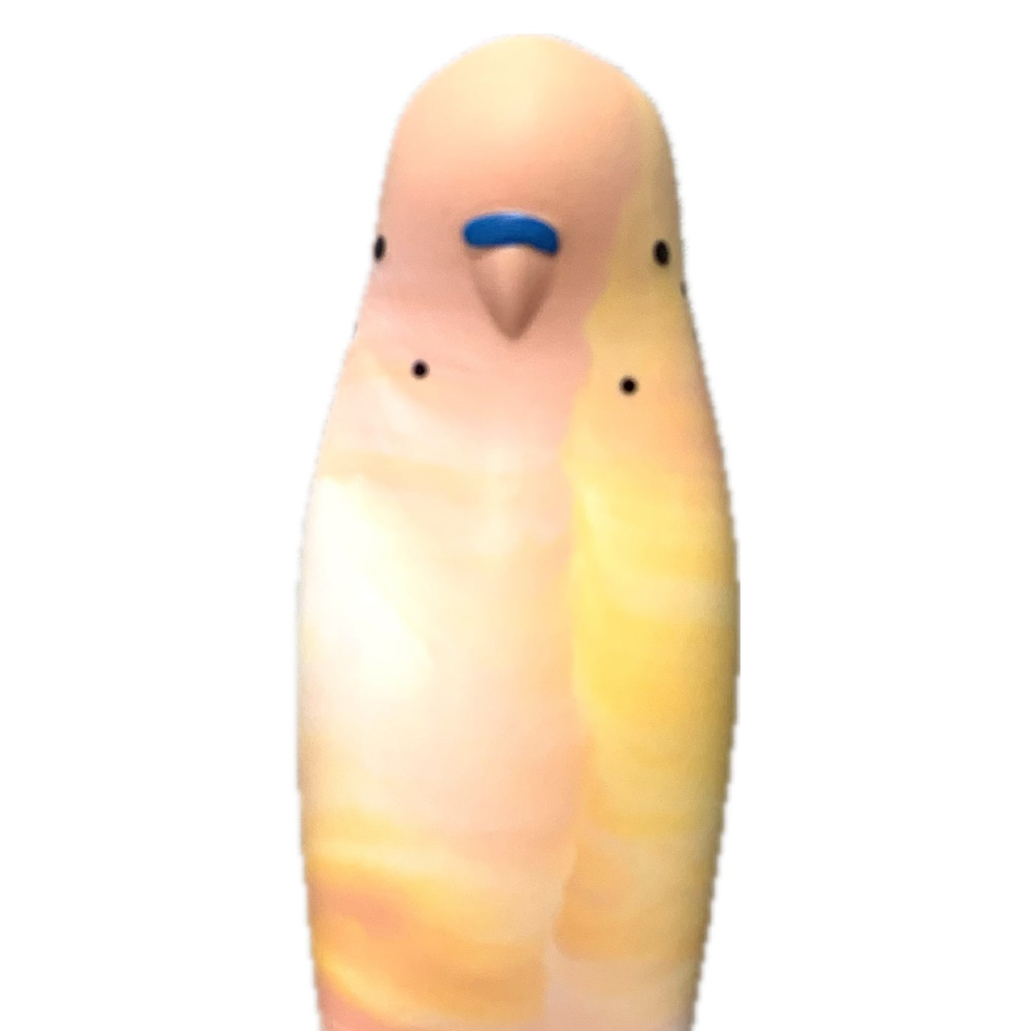 PETE CROMER - RESIN BUDGERIGAR #3- Just Peachy Swirl