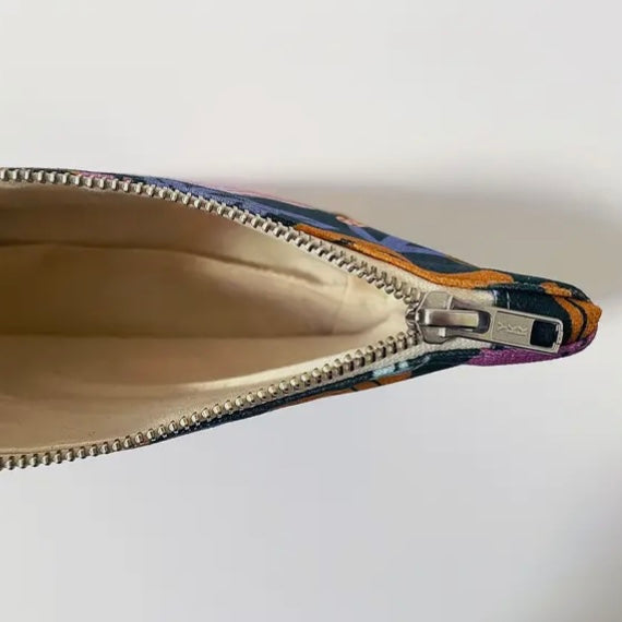 FABRIC DRAWER- Handmade Make-Up, Travel, Clutch Zip Purse - Frolic