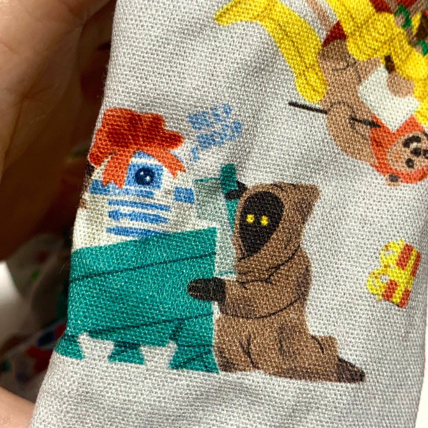 MUMMA WHOOPEE - Regular "Grey Star Wars"- Christmas Scrunchies