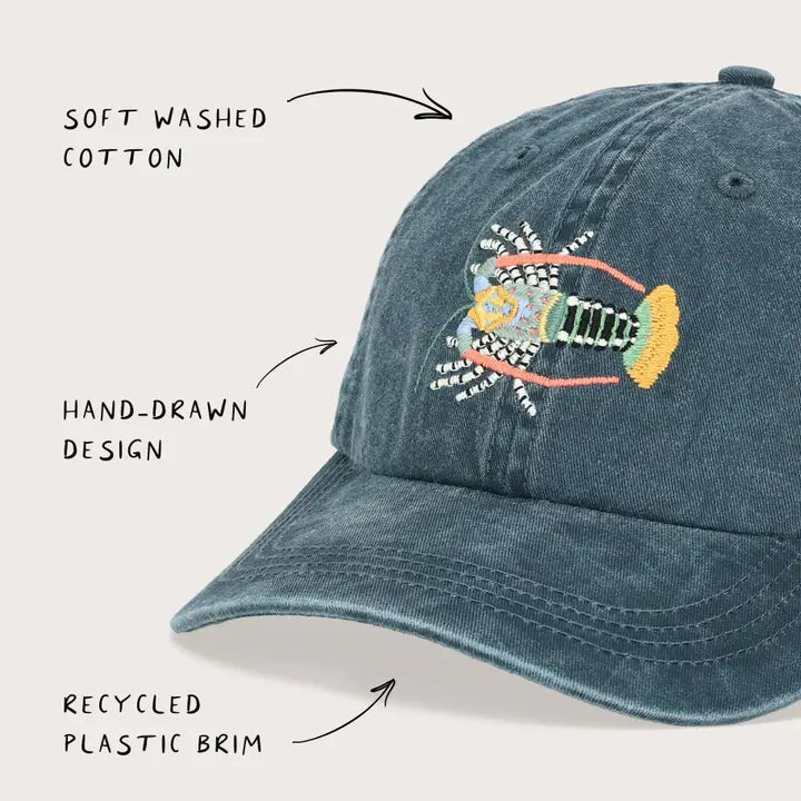 PALLION POINT - FISH LIDS - Tropical Rock Lobster Cap in Stone