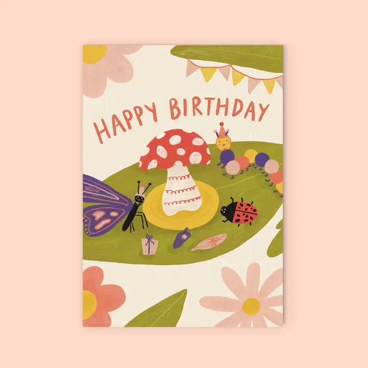 LAUREN SISSON STUDIO- "Bug Party" Birthday Card