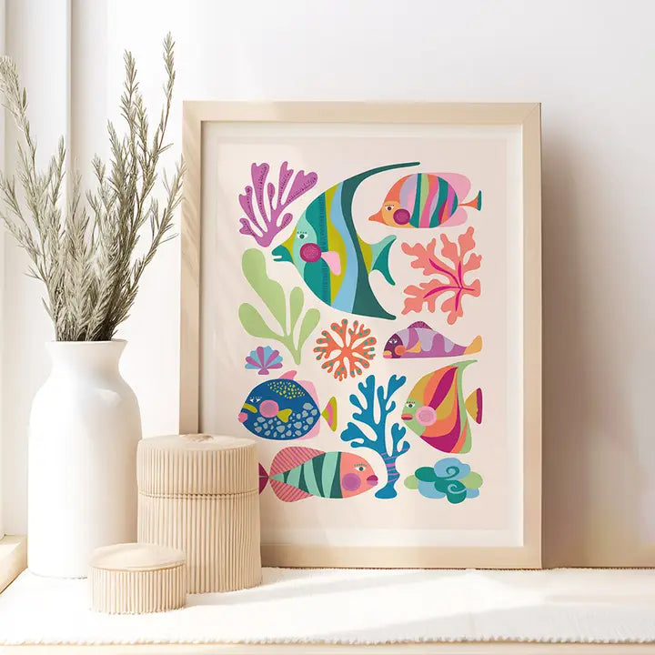 3 BIRDIES STUDIO- "Tropical Fish" A4 Art Print