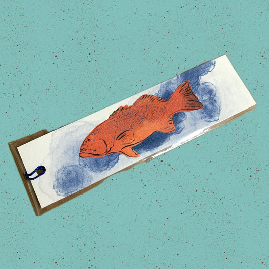 ESZTER'S CREATIONS- "Coral Trout" Bookmark- Textured Paper