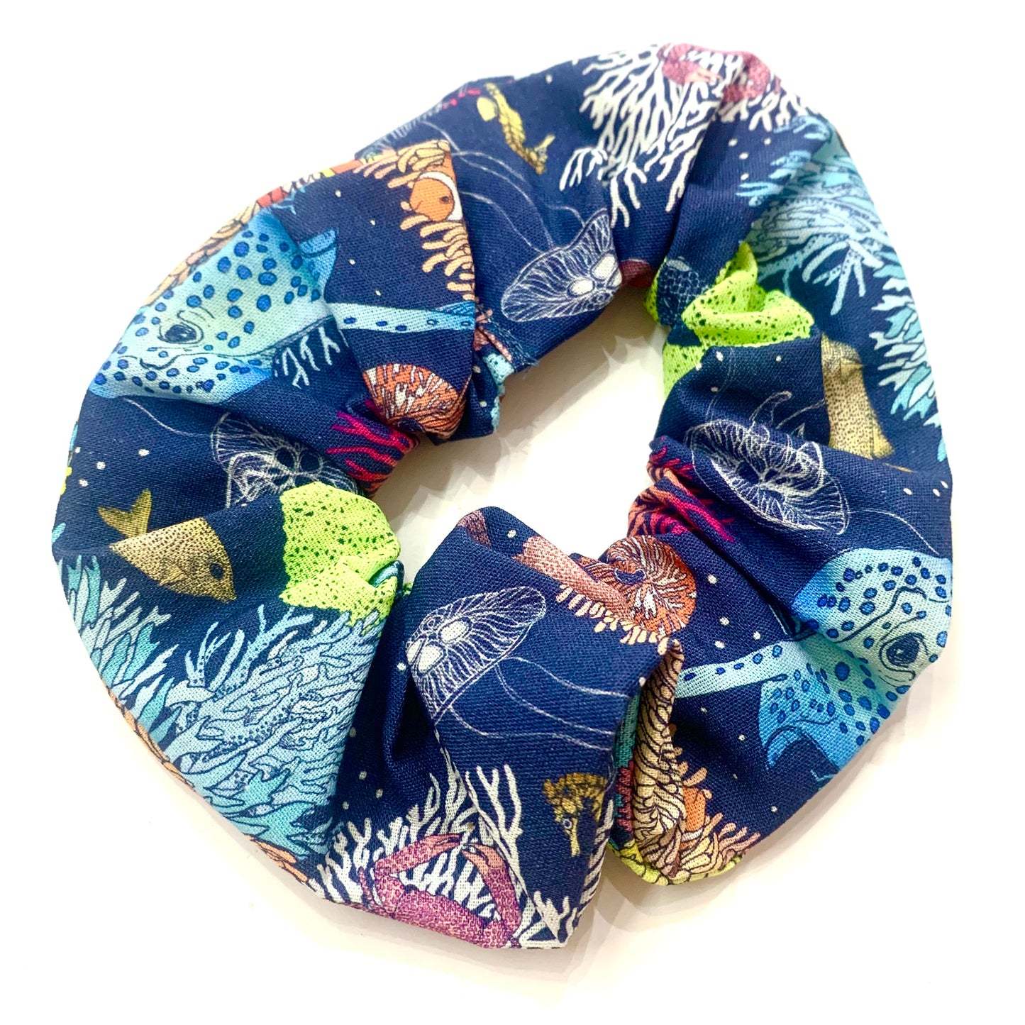 MAKIN' WHOOPEE - JUMBO "Blue Seas Reef" SCRUNCHIES