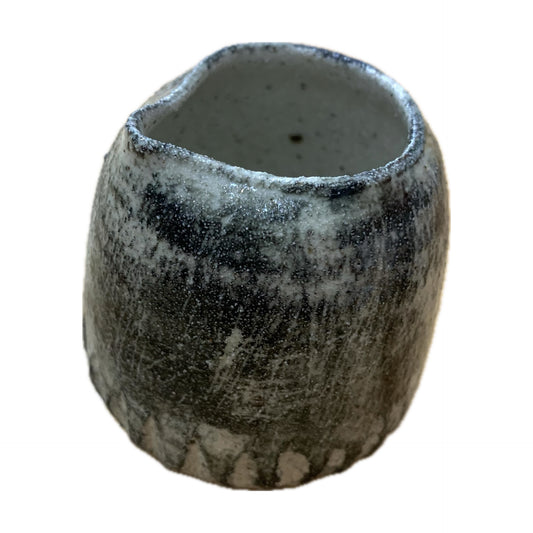 BELOVED POTTERY -Small Vase/Jug #1- Black/Grey