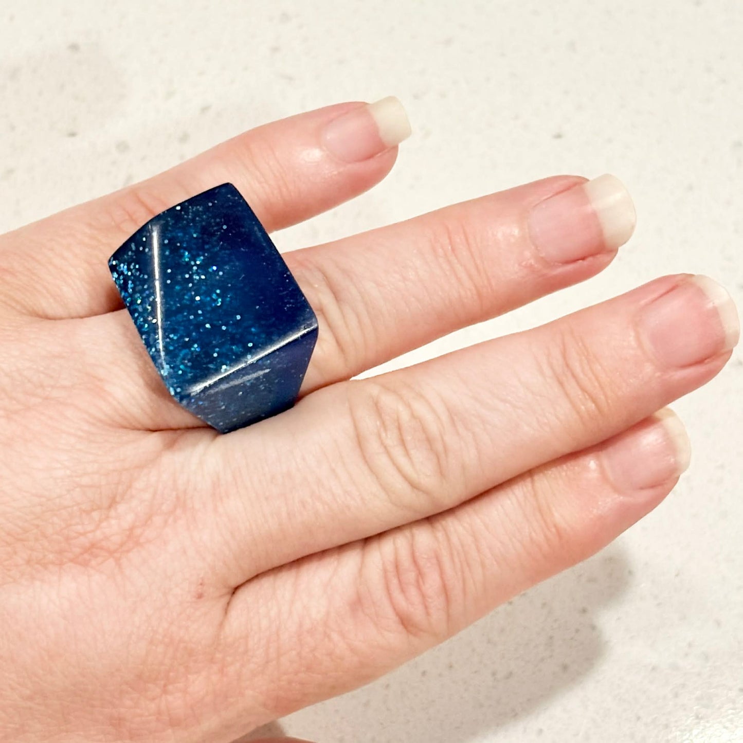 RAY BY DESIGN - Resin Ring Blue