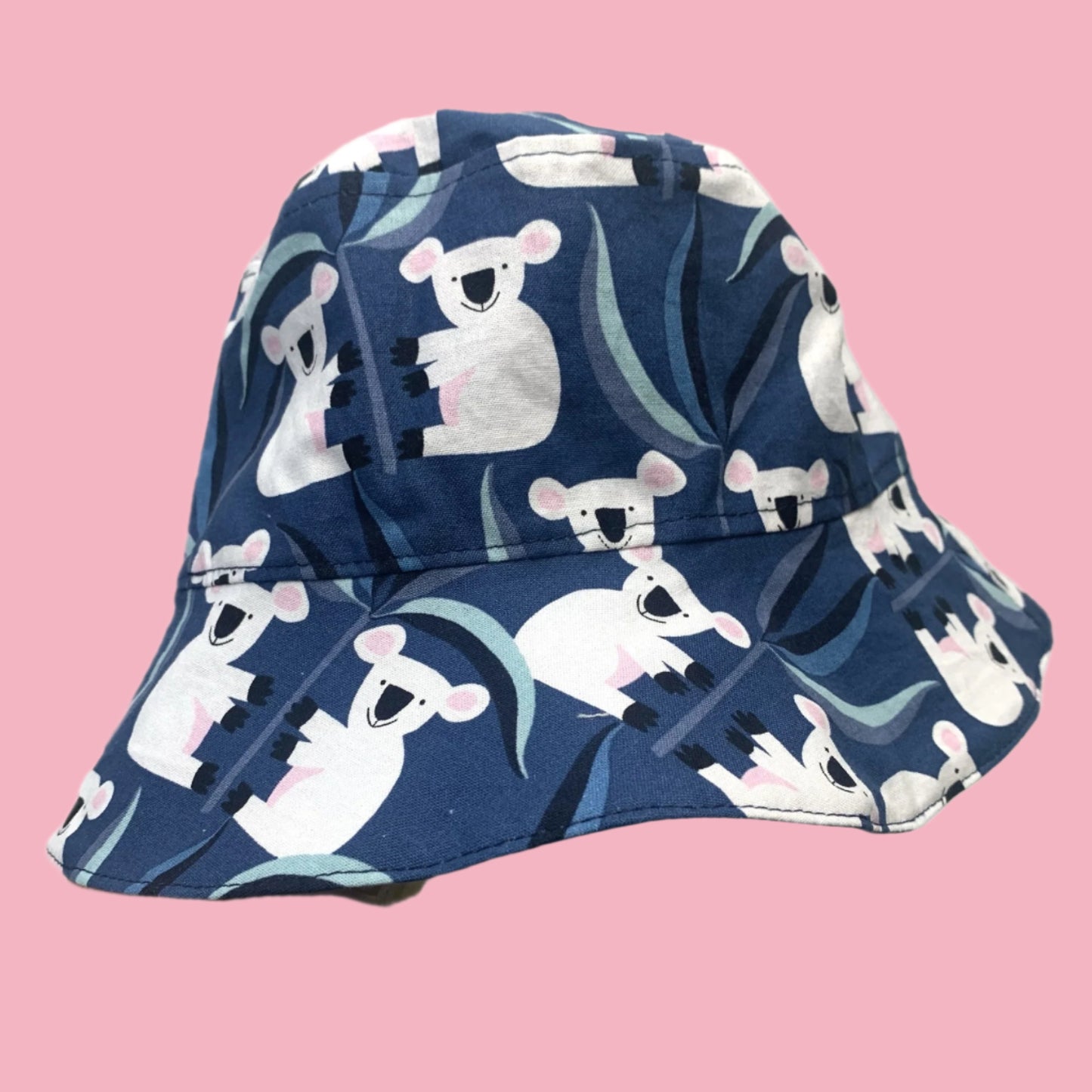 Teacups n Quilts - Navy Koalas Fabric Hat- Kids Size Small