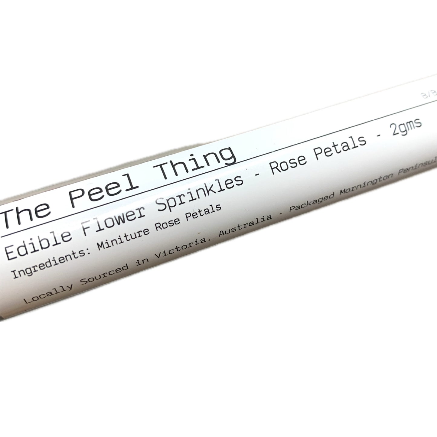 The Peel Thing- Edible Flower Sprinkles- “Rose Petals”- Gift Size Test Tube