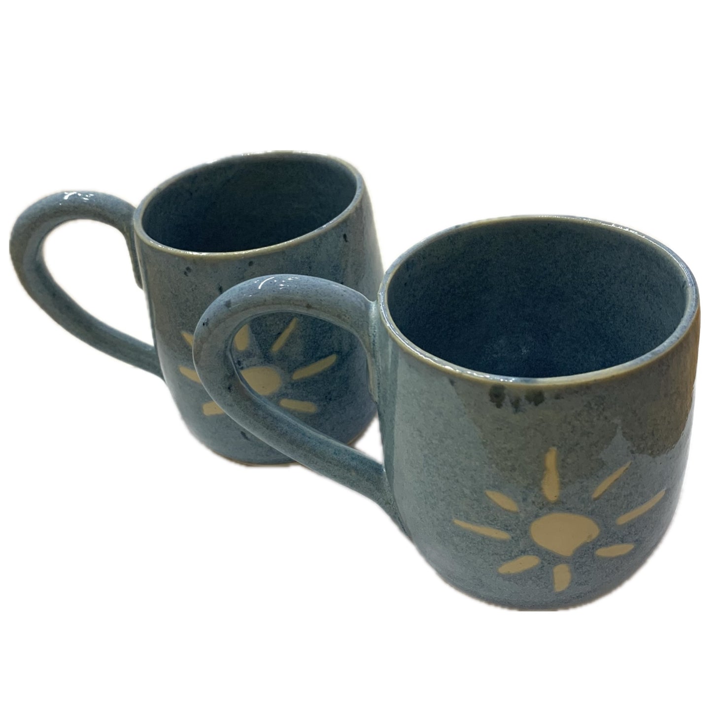 EARTH BY HAND- Blue Resist Mug- Sunshine