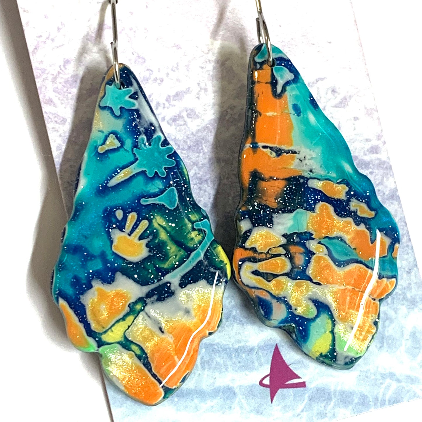 Sailvie Creations - Reef #2 Scalloped Hook Dangle Earrings