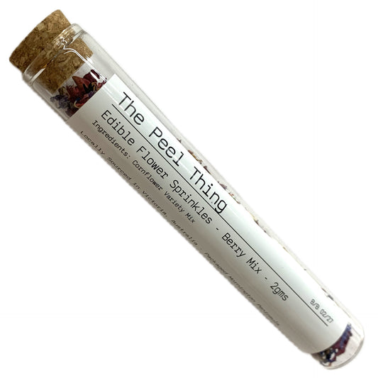 The Peel Thing- Edible Flower Sprinkles- “Berry Mix” - Gift Size Test Tube
