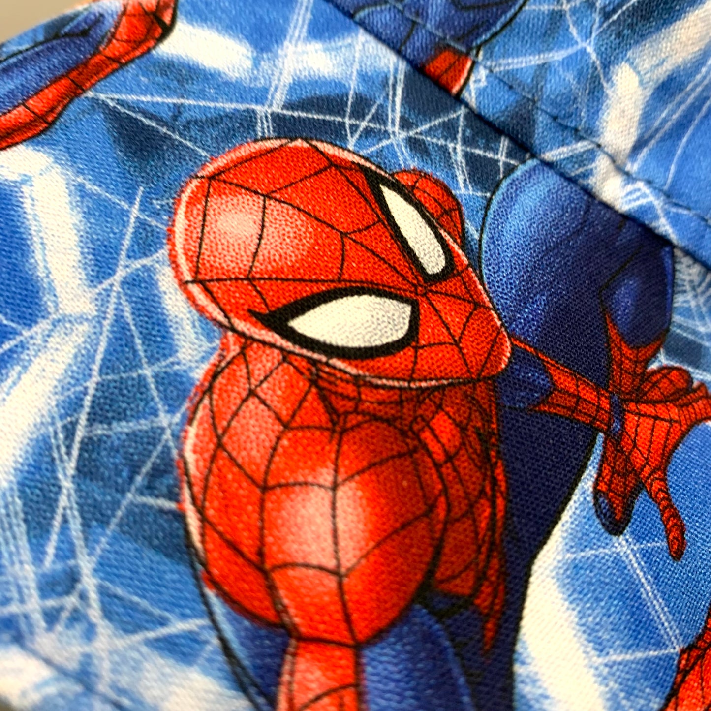 Teacups n Quilts- Spiderman Fabric Hat - Kids Size Medium