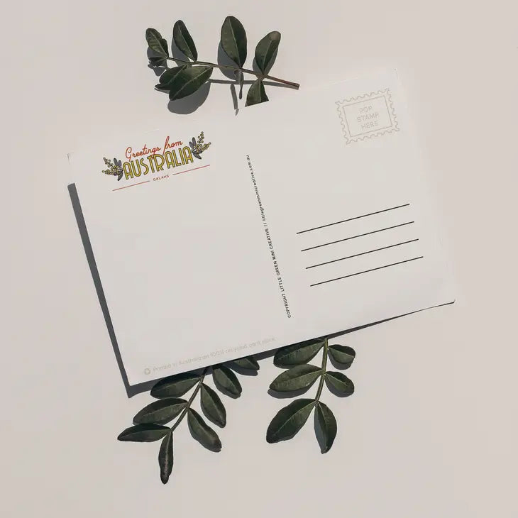 Green Mini Creative - Postcard- Galahs "G'Day Mate, How's it Goin'?"