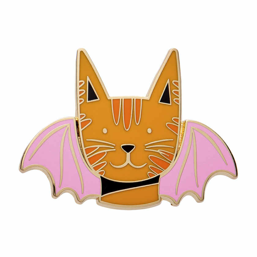 ERSTWILDER - "Winged Kitty Enamel Pin" - HAUNTED AT HEART- HALLOWEEN COLLECTION