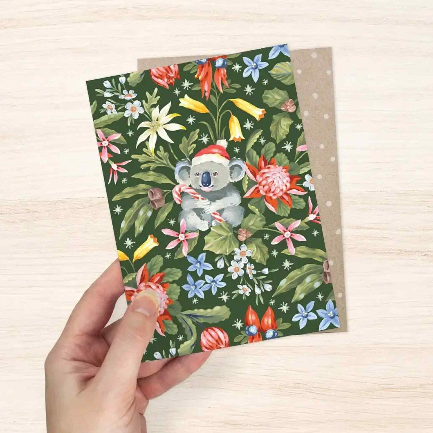 EARTH GREETINGS- Christmas Koala - Christmas Greeting Card - Jane Branchflower