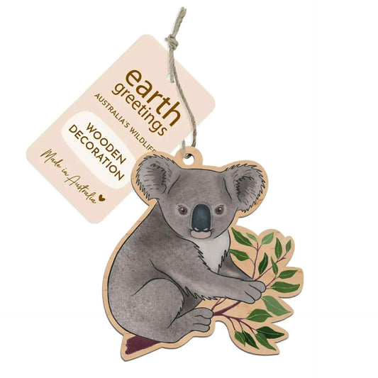 EARTH GREETINGS- Koala Wooden Decoration